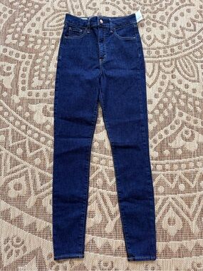 NWT Gap Denim Super Skinny 4L Long 27 Dark Wash High Rise Universal Jegging NEW
